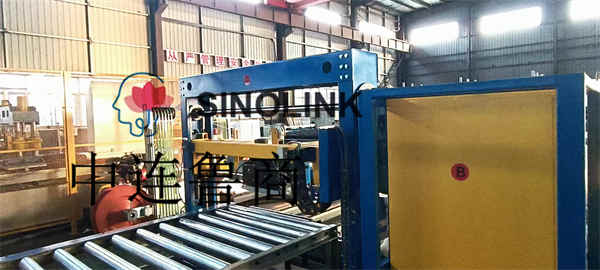 自动夹式彩钢瓦（型板）建筑材料木块捆扎系统