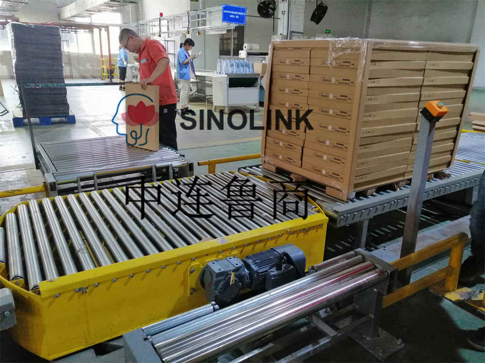 Fully Automatic IKEA Home Paper Pallet Logistics Conveying Wrapping Packaging System Fully Automatic IKEA Home Paper Pallet Logistics Conveying Wrapping Packaging System